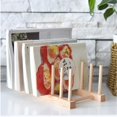 thumbnail image 4 of HAOAN Kitchen Cupboard Shelf Storage Rack Bamboo Wooden Dish Rack Plates Holder 1pc, 4 of 8