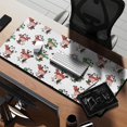 thumbnail image 2 of Long Mouse Pads for Desk,White Cow Scarf Bow Pattern Desk Mats on Top Of Desks, Desk Mouse Pad Extra Large with 3mm Non-Slip Base and Stitched Edge for Gaming,Office,Work,Home 35.4"x15.7", 2 of 6