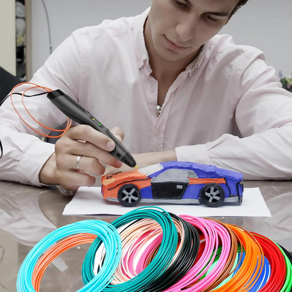 3D Pen Filament Refills, 20 Vibrant Non-Repeating Colors, 1.75mm PLA Filament, 3 Meters (9.8 Ft) Per Color, Eco-Friendly & Odorless 3D Drawing Material for Kids & Artists, 60m Total, 5PCS