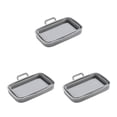 thumbnail image 3 of yingyy 1/2/3 Fryer Tray Bake Plate Baking Supplies Heating-resistance Compact Size Smooth Surface Washable Multicolored Kitchen Gadget Gray 3PCS, 3 of 6