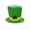Green C, variant on ZQUUVOU St Patrick’s Day Top Hat Green Satin Hat with Velvet Ribbon Gold Buckle for Leprechaun Festival Party Decorations Green C