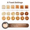 thumbnail image 3 of Mecity Tostadora 2 Rebanadas Cuerpo De Acero Inoxidable Temporizador Funciones Bagel/Descongelar/Recalentar/Cancelar Rejilla De Calentamiento Bandeja Extraíble 6 Configuraciones De Dorado Ranuras Extr, 3 of 5
