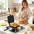 thumbnail image 6 of Non Stick Double Sided Grill Press, Sandwich Maker Stovetop Griddle, Heat Resistant Handle Breakfast Cooking, Burger Press Sandwiches, for Breakfast Burger Sandwich Home Kitchen, 6 of 7