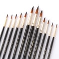 thumbnail image 4 of SPRING PARK 12Pcs/Set Professional Artist Paint Brush Acrylic Watercolor Oil Painting Tool, 4 of 6