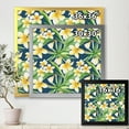 thumbnail image 4 of Designart 'Yellow Flowers and Tropical Foliage VIII' Modern Framed Art Print, 4 of 4
