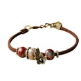 thumbnail image 4 of Women Multicolor Beads Shape Metal Stitching Bracelet, 4 of 9