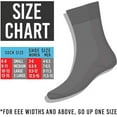 thumbnail image 5 of MDR Diabetic Socks Crew Length for Men and Women with Full Sole 3 Pairs Non-Binding Wide Top Comfort & Support Made in USA (9-11, Grey), 5 of 9