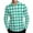 Mint Green, variant on Chbgutlmr Shirts for Men Lapel Neck Button up Casual Long Sleeve Shirts Plaid Printed Fitting Tops Fall