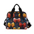 thumbnail image 3 of joogoo Bow Pattern Insulated Lunch Bags Reusable Cooler Box with Shoulder Strap, 3 of 6