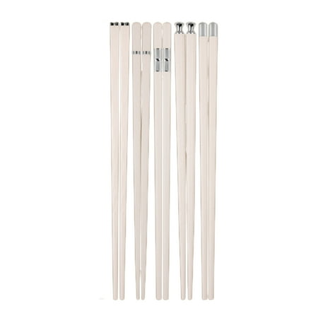 

5 Pairs Reusable Chopstick - Lightweight Non-Slip Chop Sticks - Easy to Use and Clean 24.3cm