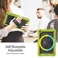 thumbnail image 2 of For Lenovo Tab M10 Plus (3rd Gen) Case 10.6 inch, 360 Rotating Shockproof Cover with Stand, Screen Protector, Shoulder Strap (TB-X6C6/TB-X606), Lime, 2 of 7