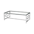thumbnail image 1 of Best Master Furniture Table Basse en Acier Inoxydable avec Dessus en Verre, Argent, 1 of 2