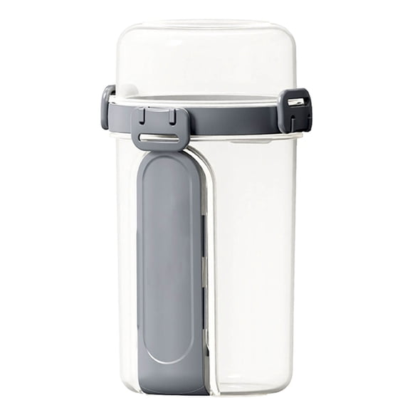 Yogurt Cups With Lids And Spoons Overnight Oats Containers 28 Oz Reusable Cereal And Yogurt Cups With Topping Compartment For Breakfast