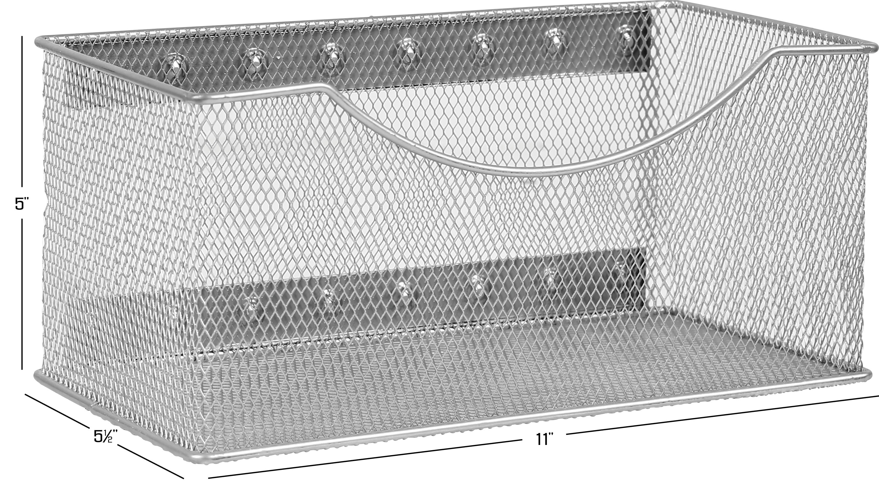 Ybm Home Wire Mesh Storage Basket, Trash Caddy, Kitchen Office