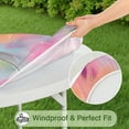 thumbnail image 5 of Colorful Floral Watercolor Pattern Round Fitted Tablecloth with Elastic Edge,Dining Table Cover Waterproof,Outdoor Round Tablecloth for Camping,Dining,Indoor and Outdoor, 5 of 7
