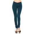 thumbnail image 2 of Auliné Collection Womens Solid Slim Fit Color Skinny Stretchy Ponte Pants Teal L, 2 of 4