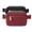 Burgundy+black, variant on Double-port small square bag with multiple pockets nylon waterproof chest ，outdoor sports running cross-body waist bag for men and women