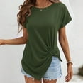 thumbnail image 4 of Women Blouses Womens Soft Tee Shirts Shirt Workout Women Long Sleeve Mens Shirts 5 Short Petite Long Sleeve Tops Tunic Sweater Juniors Slim Fit Womens Tunic Tips Athletic Spandex Green L, 4 of 9