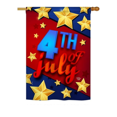 Ornament Collection H192164-P3 4th of July Stars Americana Fourth Impressions Decorative Vertical 28" x 40" House Flag
