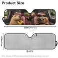 thumbnail image 6 of Binienty Cute Capybara Car Windshield Sun Shade Foldable Compatible with Jeep Gladiator JT 2020-2025 Easy to Install Sun Shade Car Window UV Blocker 52x16" Automotive Interior Protection, 6 of 7