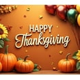 thumbnail image 5 of LUUFILx Thanksgiving Backdrop Banner with Pumpkins Turkeys Autumn Leaves and Sunflowers for Harvest Festival Family Gathering Party Supplies Photography Props, 5 of 8