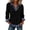 Black, variant on ManxiVoo Women's Denim Sweatshirt Patchwork Casual Lapel V Neck Long Sleeve Pullover for Street Style L Size Black