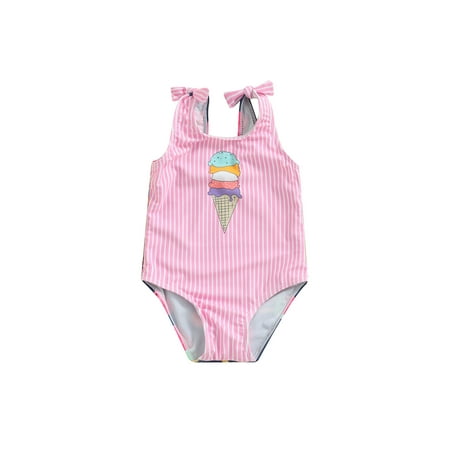 

FOCUSNORM Kids Toddler Baby Girl Swimsuit Halter Sleeveless Cupcake Ruffle One Piece Backless Onesie Bathing Suit Clothes Outfit
