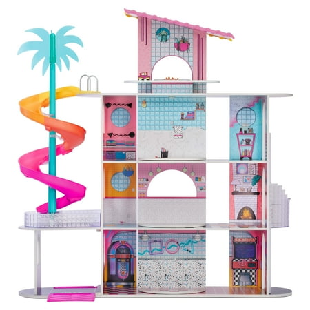 LOL Surprise OMG House of Surprises New Real Wood Dollhouse, Assembly Required