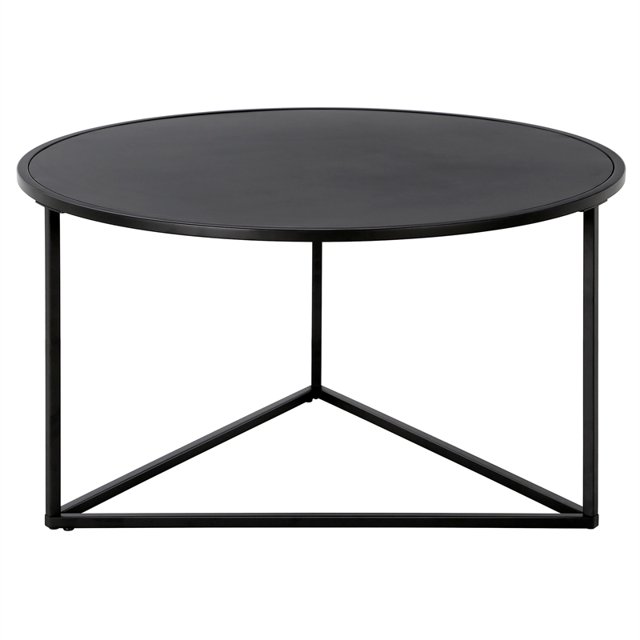 Henn&Hart Table Basse Ronde en Bronze Noir avec Plateau en Métal