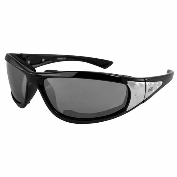Global Vision Viva Motorcycle Sunglasses Black Frame Flash Mirror Lens