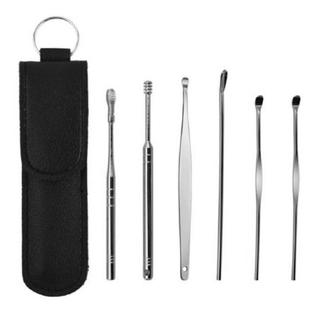 6-Piece Ear Wax Removal Tool Set – Professional Ear Cleaner with Curette & Storage Box for Safe & Effective Ear Care TIKA