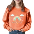 thumbnail image 2 of Vestido de verano para niña con estampado de flores de Pascua, manga corta, bolsillos con volantes y cuello redondo, top de poliéster, 2 of 5