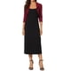 thumbnail image 2 of Boleros Inspire Chic para mujeres, chaquetas con cuello para vestido en rojo oscuro, 2 of 5
