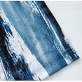 thumbnail image 7 of DriftAway Paint Brush Watercolor Ink Stripe Pattern Lined Window Curtain Grommet 2 Panels 84"L x 52"W Navy Blue, 7 of 7
