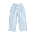 thumbnail image 2 of Favoffer Casual Pants Kids Solid Thin Loose Fit Summer Bottoms Elastic Waist Sports Long Pants Comfortable Daily Wear for Outdoor Play Home Relax Travel Vacation Indoor Leisure 1-10Y, 2 of 7