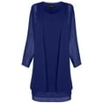 VUPSGEZ Summer Casual Dress Women'S Chiffon Stitching Long Sleeves In