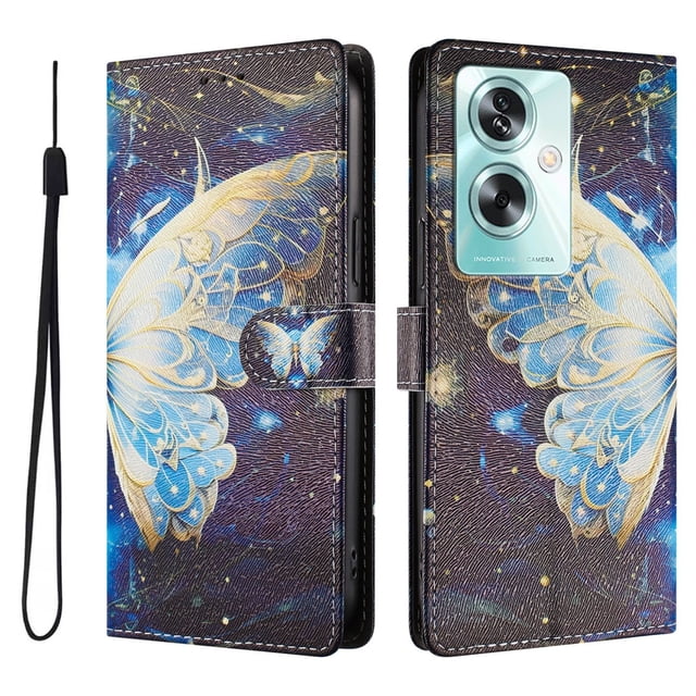 FOXDOCK Funda Tipo Cartera para OPPO A79 5G con Soporte y Correa – Diseño de Patrones Lindos