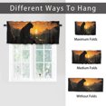 thumbnail image 6 of Leopard Kitchen Valance Curtain Rod Pocket Jungle Wild Animal Silhouette Jungle Sunset Window Treatment for Living Room Bedroom Bathroom 54 by 18 in, 1 Panel, 6 of 6