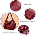 thumbnail image 6 of CoCopeaunts Tote Bag for Women Hobo Shoulder Purse Large Work Commute Handbag Leather Top Handle Bag with Tassel, 6 of 7