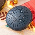 thumbnail image 3 of Steel Tongue Drum 6 Inch 11 Notes Hand Drums with Bag Sticks Music Book, Sound Healing Instruments for Musical Education Entertainment Meditation Yoga Chakra (Navy), 3 of 13