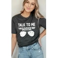 thumbnail image 2 of Talk to Me Goose White Ink Graphic Tee T-Shirt PLUS, 2 of 11