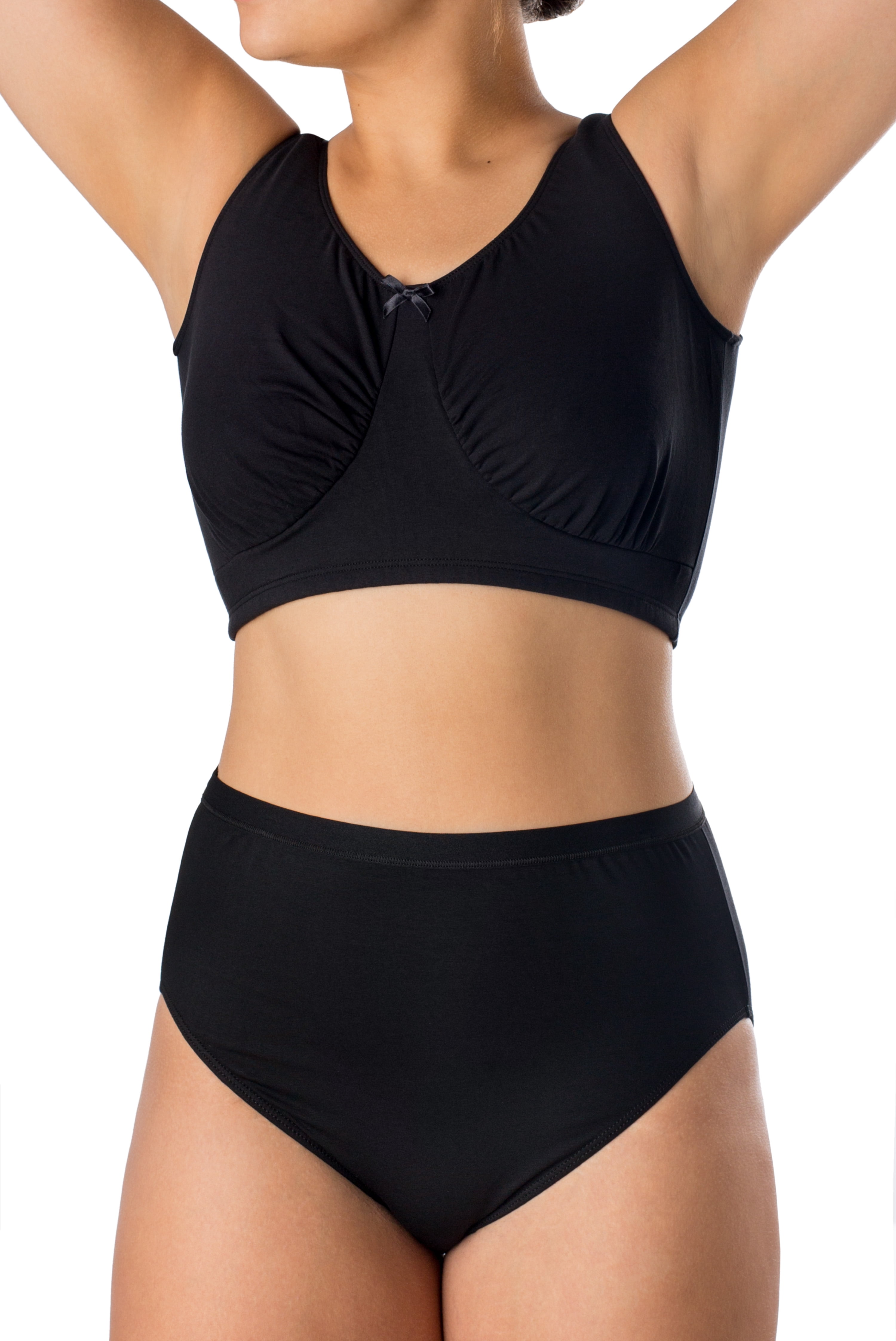 Plus Cotton Spandex High Cut Brief