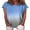 blue, variant on Canis Womens Summer Short Sleeve Gradient Plus Size Casual Beach T Shirt Tops Blouse