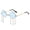 Blue, variant on Rimless Cloud Sunglasses For Women Trendy Disco Festival Glasses Vintage 90s Sunglasses Funny Cloud BLUE Halloween