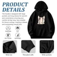 thumbnail image 4 of Men's Long Sleeve Hoodie Pullover Sweatshirt with Cartoonish Design - Cheerful Characters Front Pocket Drawstring Hood, 4 of 7
