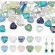thumbnail image 1 of 50 cuentas de piedras preciosas de corazón de 10 mm, 10 estilos, cuentas de piedra natural, cuentas de cuarzo rosa, cuentas espaciadoras para pulseras, collares y bisutería navideña., 1 of 6