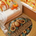 thumbnail image 4 of HomeKingdee Fall Thanksgiving Pumpkin Half Round Door Mat, Non-Slip Welcome Indoor Entrance Way Rug Semi Circle Front Doormats Washable Floor Mat, Outdoor Rugs, 4 of 6