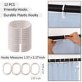 thumbnail image 3 of 3S Brother's Solid Baby Blue Shower Curtain Single Panel for Bathroom, Unique and Stylish Heavy Duty Waterproof with 12 Grommets and Hooks, 100% Polyester 72 X 72 Inches, 3 of 6