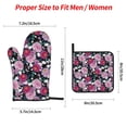 thumbnail image 3 of Oven Mitts and Pot Holders 4 Piece, Colorful Carnations Flowers A High Heat Slip Resistant Oven Mitt and Trivets Set Kitchen Oven Glove Pot Holders for Cooking Baking Grilling, 3 of 7