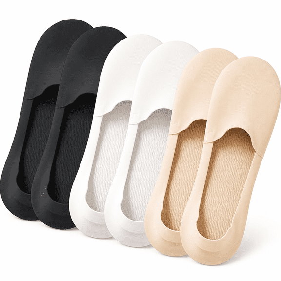 FLORNIX Thin No Show Socks (Women 5-12), Made of Ice Silk Surface & Cotton on the Bottom